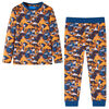 vidaXL Kinderpyjama met lange mouwen 104 cognackleurig