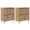 vidaXL Dressoirs 2 st Artisan Eiken 60 x 35 x 70 cm Bewerkt hout