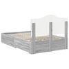 vidaXL Bedframe met hoofdeinde Grijs Sonoma 120 x 190 cm Bewerkt hout