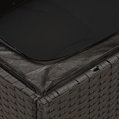 vidaXL 13-delige Loungeset met kussens poly rattan zwart