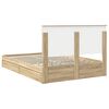 vidaXL Opslag bed met lade Sonoma Eiken 160 x 200 cm Bewerkt hout