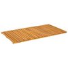vidaXL Badmat Effen Bruin 100 x 55 cm Massief Acaciahout
