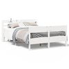 vidaXL Bedframe zonder matras massief grenenhout wit 140x190 cm