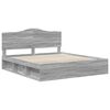 vidaXL Bedframe Grijs Sonoma 180 x 200 cm Massief grenenhout
