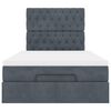 vidaXL Ottoman bed met matrassen en LED's 120x190cm fluweel