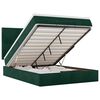 vidaXL Ottoman bed met matrassen 140x190cm fluweel donkergroen