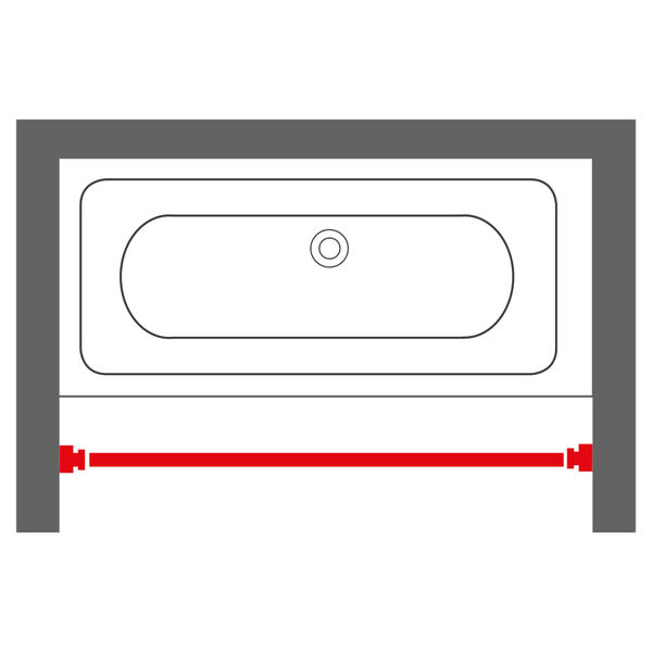 Sealskin Douchegordijnstang telescopisch 185 cm wit