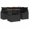 vidaXL Tuinbankenset 5 st Zwart poly rattan