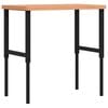 vidaXL Werkbank rechthoekig 100x60x(73-99,5) cm massief beukenhout