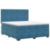 vidaXL Boxspringbed met matras Blauw 180 x 200 cm Fluweel
