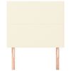 vidaXL Hoofdbord cr&egrave;me 80x5x118/128 cm kunstleer