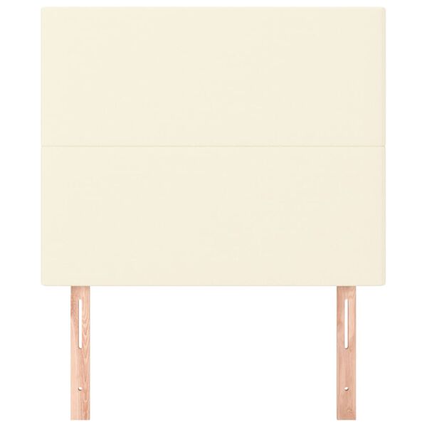vidaXL Hoofdbord cr&egrave;me 80x5x118/128 cm kunstleer