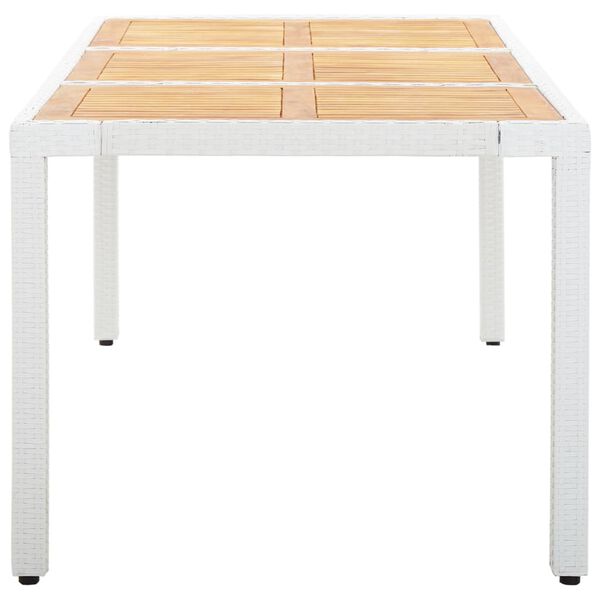 vidaXL 9-delige Tuinset poly rattan wit