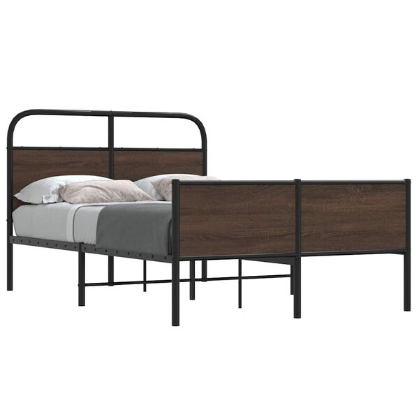 vidaXL Bedframe zonder matras bewerkt hout bruin eikenkleur 140x190 cm