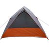 vidaXL Camping Tent met dak Grijs en Oranje 320 x 275 x 190 cm taft