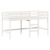 vidaXL Halfhoogslaper met ladder en bedhuis grenenhout wit 90x190 cm