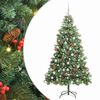 vidaXL Kunstkerstboom 300 LED's Warmwit PVC en Metaal Groen