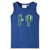 Kindertopje 140 gem&ecirc;leerd donkerblauw