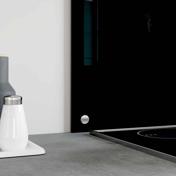 vidaXL Spatschermen keuken 2 st 80x40 cm gehard glas zwart