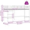 vidaXL Loftbed voor Kids Zwart 75 x 190 cm