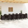 vidaXL Tuinstafel Bruin 400 x 100 x 73 cm poly rattan