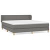 vidaXL Boxspring met matras stof donkergrijs 160x200 cm