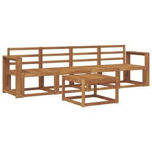 vidaXL Buiten bankenset 5 pcs Naturel