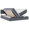 vidaXL LED Opslagbed met Matras Donkergrijs 180 x 200 cm Fluweel