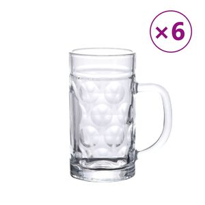 vidaXL Bierpullen met handvat 6 st 500 ml glas