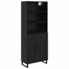 vidaXL Hoge kast 2 st Zwart Eiken 69,5 x 34 x 180 cm