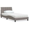 vidaXL Bed met matras "Hanko" stof taupe 100x200 cm