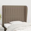 vidaXL Hoofdbord met randen 93x23x118/128 cm stof taupe