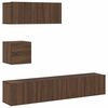 vidaXL 4-delige Tv-meubelset bewerkt hout bruin eikenkleur