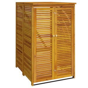 vidaXL Afvalbakberging enkel 70x89x117 cm massief acaciahout