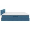 vidaXL Opslag bed met matras Donkerblauw 200 x 200 cm Fluweel