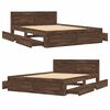 vidaXL Bedframe met hoofdeinde bewerkt hout bruineikenkleur 120x200 cm