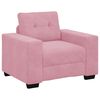 vidaXL Bank 3 pcs Roze Linnen-mix stof