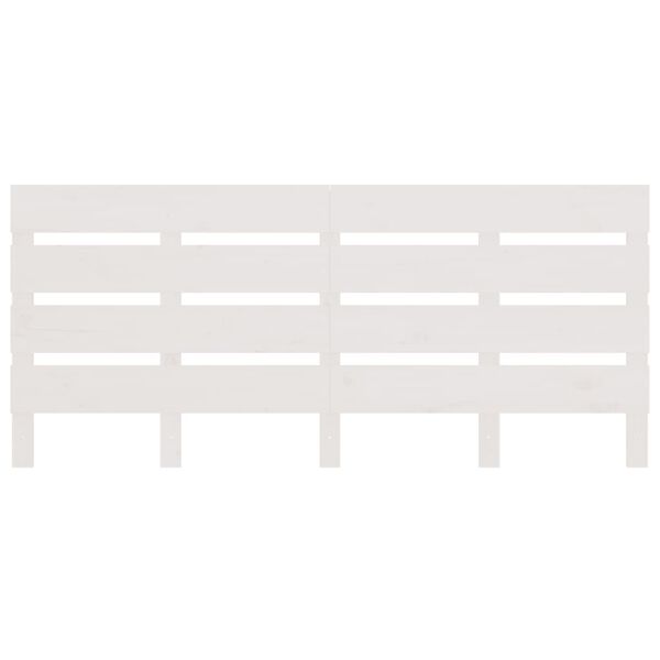 vidaXL Hoofdbord 180x3x80 cm massief grenenhout wit
