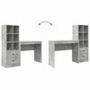 vidaXL Bureau met lade 2 pcs Beton Grijs