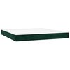 vidaXL Boxspring met matras fluweel donkergroen 180x200 cm