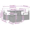vidaXL Tuin Sofa Set met opslag 5 pcs Beige Poly riet