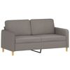 vidaXL 2-delige Loungeset met kussens stof taupe