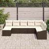 vidaXL Tuin Sofa Set met kussen 8 pcs Bruin en Cr&egrave;me poly rattan