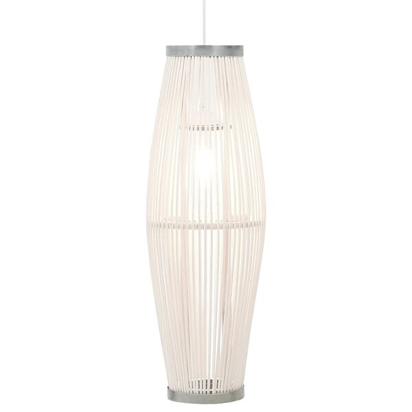 vidaXL Hanglamp ovaal 40 W E27 25x62 cm wilgen wit