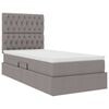 vidaXL Opslag bed met matras met matras Taupe 90 x 200 cm Polyester