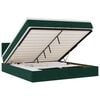 vidaXL Ottoman bed met matras en LED's 180x200 cm fluweel donkergroen