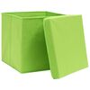 vidaXL Opbergboxen met deksel 10 st 28x28x28 cm groen