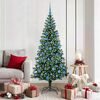 vidaXL Kunstmatig Voorverlicht Kerstboom met 300 LED Groen 180 cm PVC