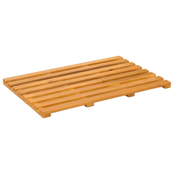 vidaXL Badmat Effen Bruin 100 x 53 cm Hout