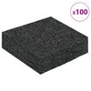 vidaXL Rubber granulaat patio pad Zwart 9 x 9 x 2 cm Rubber